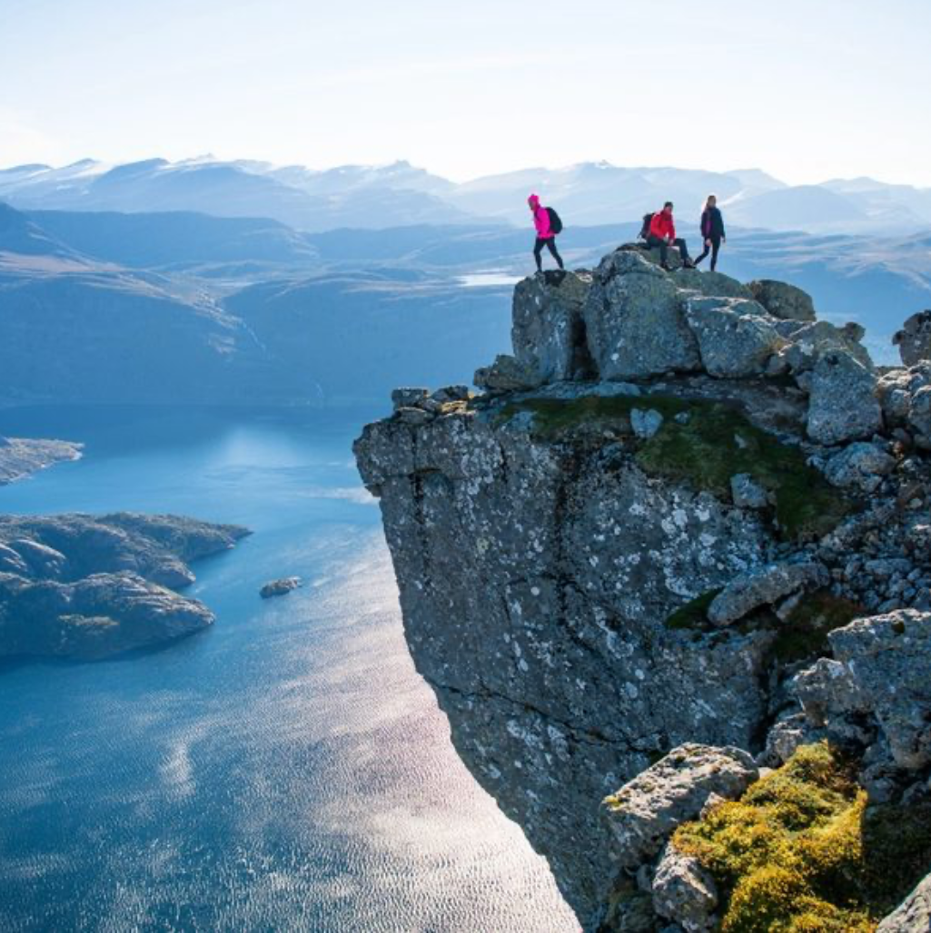 Hornelen, the sea cliff rising out of the fjord north-west of Svelgen