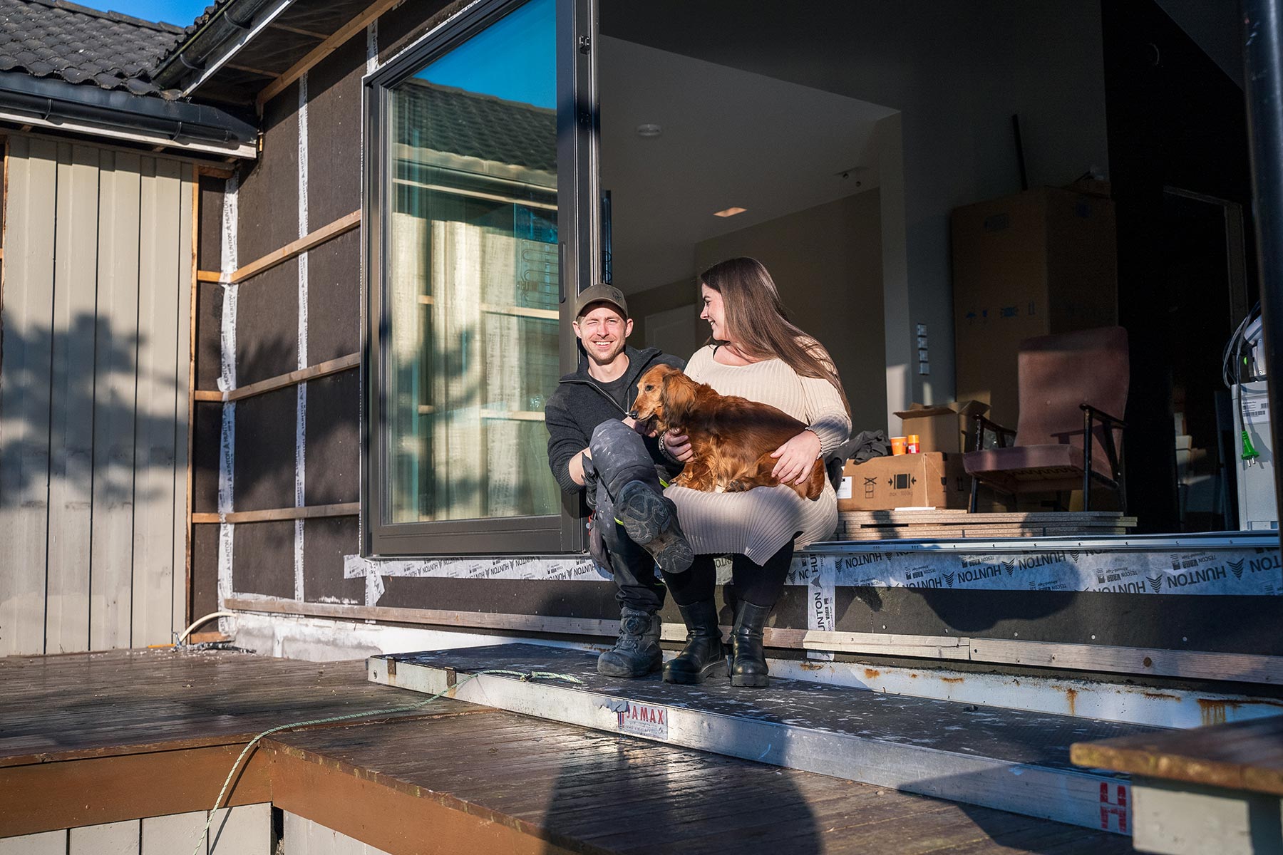 Stina and Fredrik building their home by the fjord in Flekkefjord