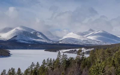 Mountain road and scenic landscape along Rondanevegen