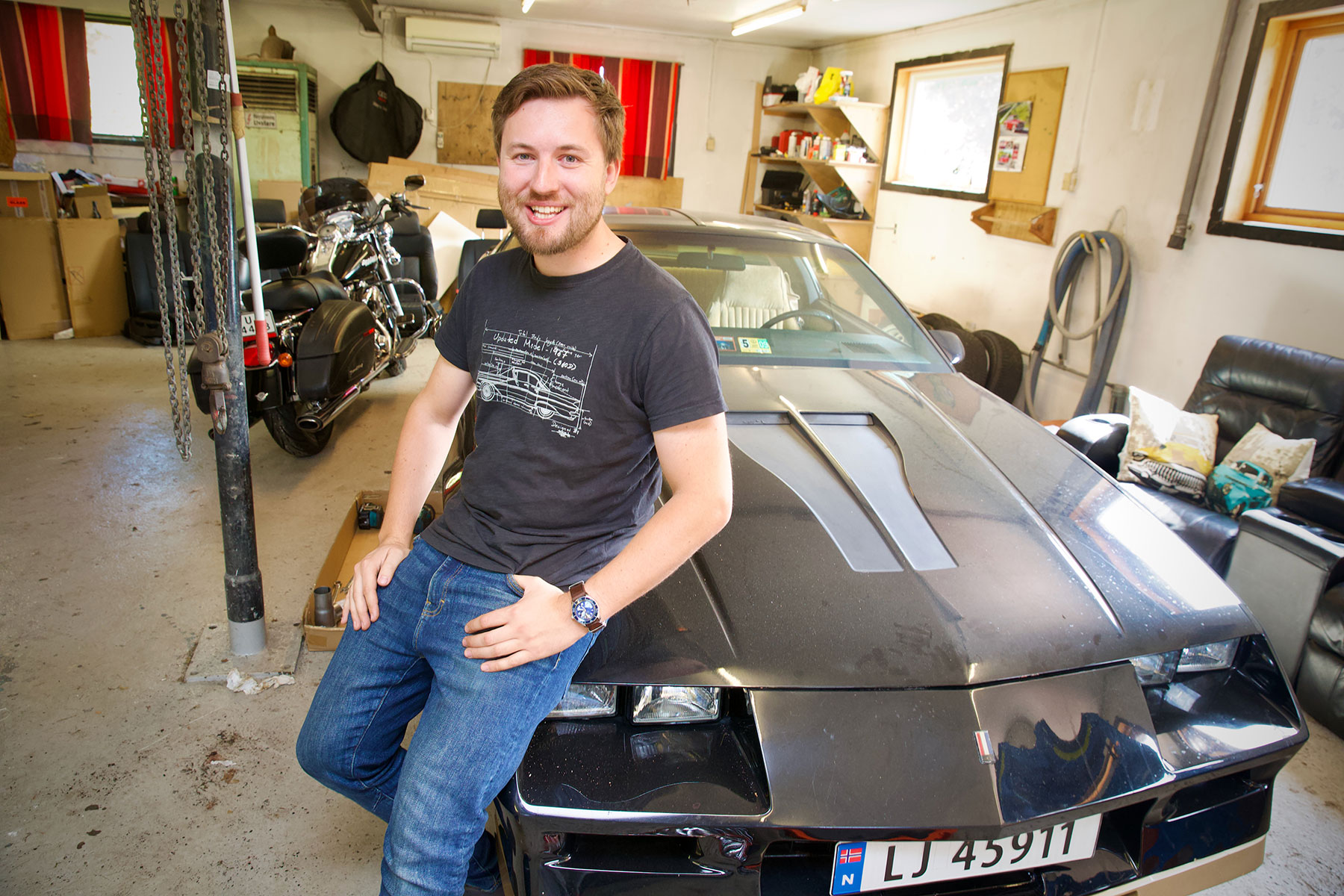 Tom Erik with his 1982 Chevrolet Camaro Z28