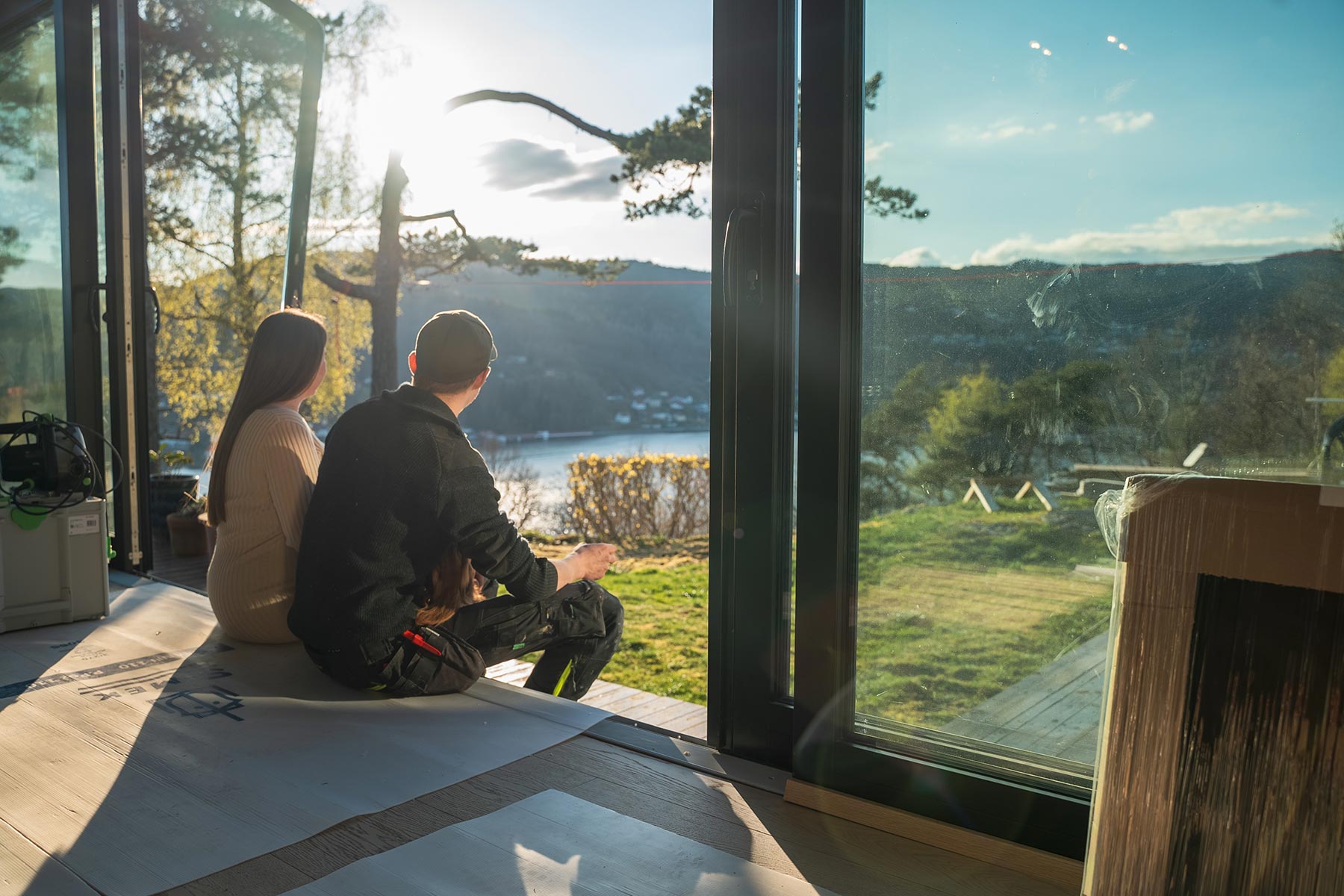 Stina and Fredrik at their dream house