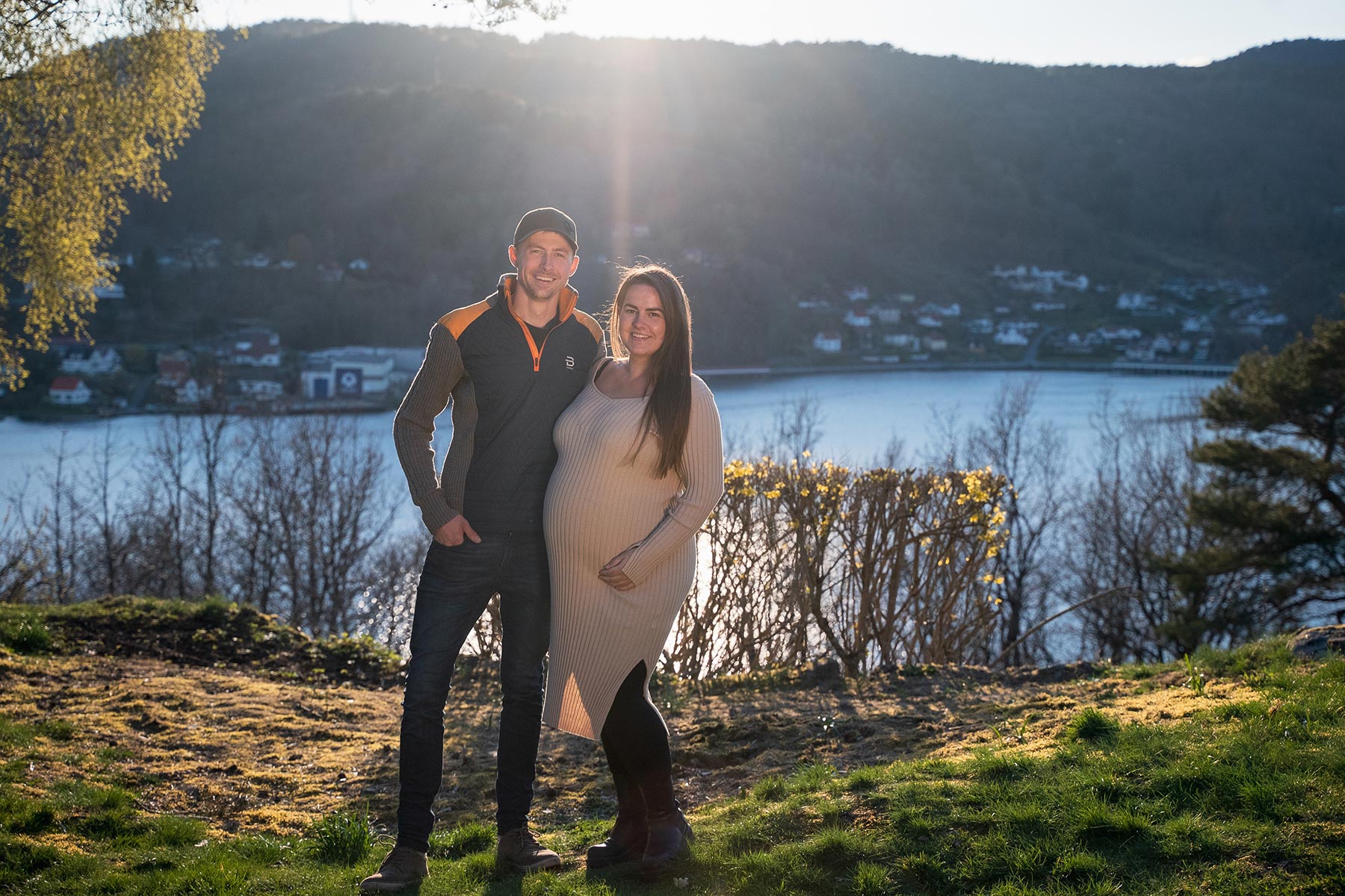 Stina and Fredrik on the beach