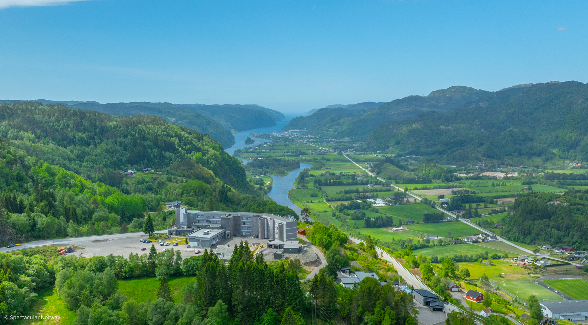 Kvinesdal seen from above