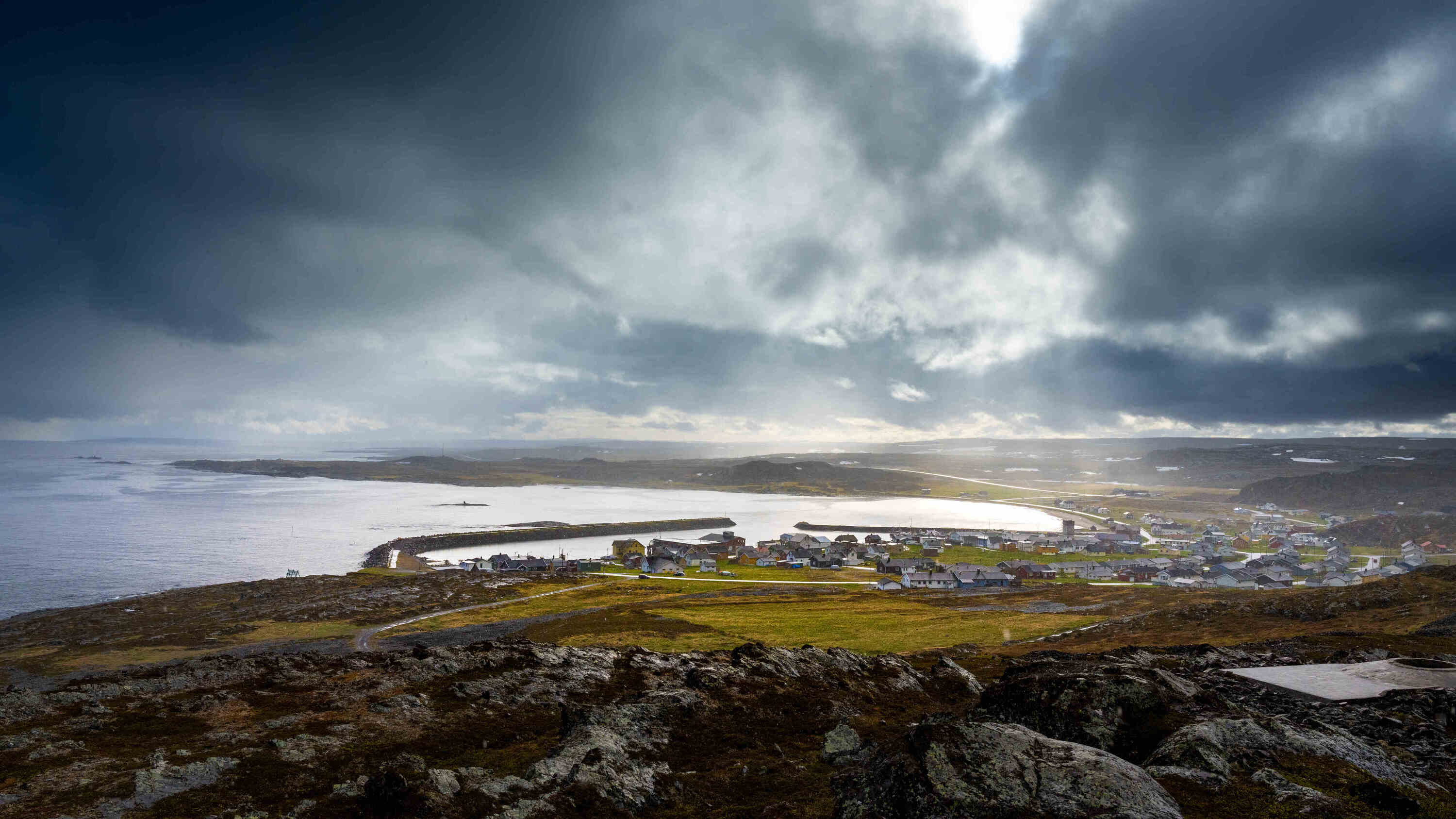 Kiberg fishing village in Varanger, Finnmark